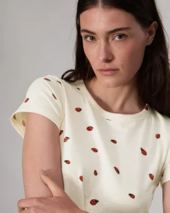 rag & bone Ladybug Cotton Tee White Multi Flash Sale