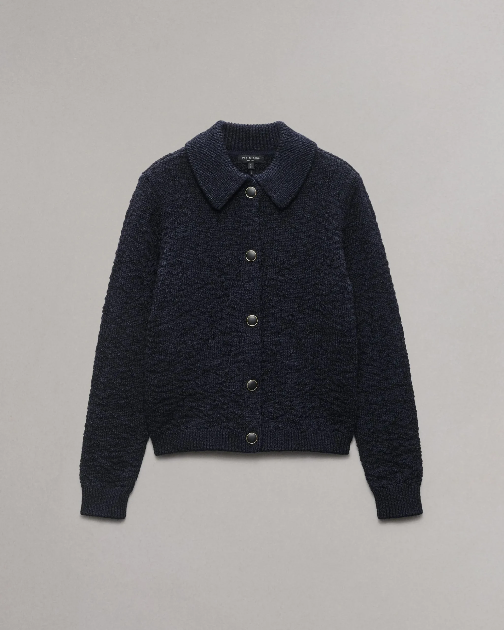 rag & bone Lecroy Wool-Blend Cardigan Navy Outlet