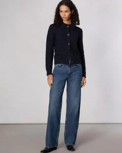 rag & bone Lecroy Wool-Blend Cardigan Navy Outlet