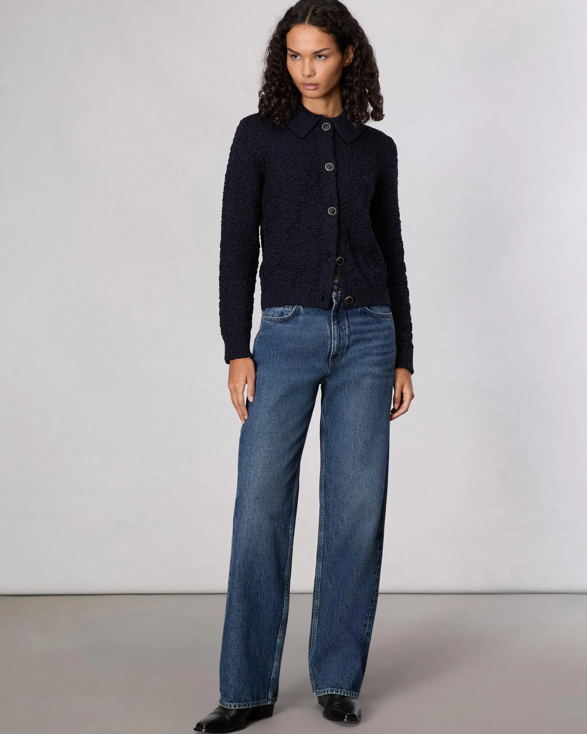 rag & bone Lecroy Wool-Blend Cardigan Navy Outlet
