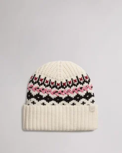 rag & bone Leigh Fair Isle Beanie Ivory Outlet
