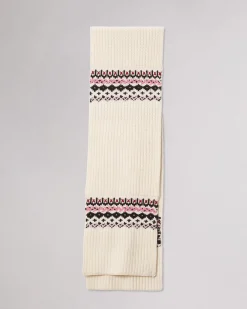 rag & bone Leigh Fair Isle Scarf Ivory Clearance
