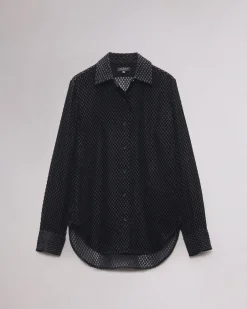 rag & bone Lila Patterned Shirt Black Shop
