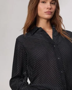 rag & bone Lila Patterned Shirt Black Shop