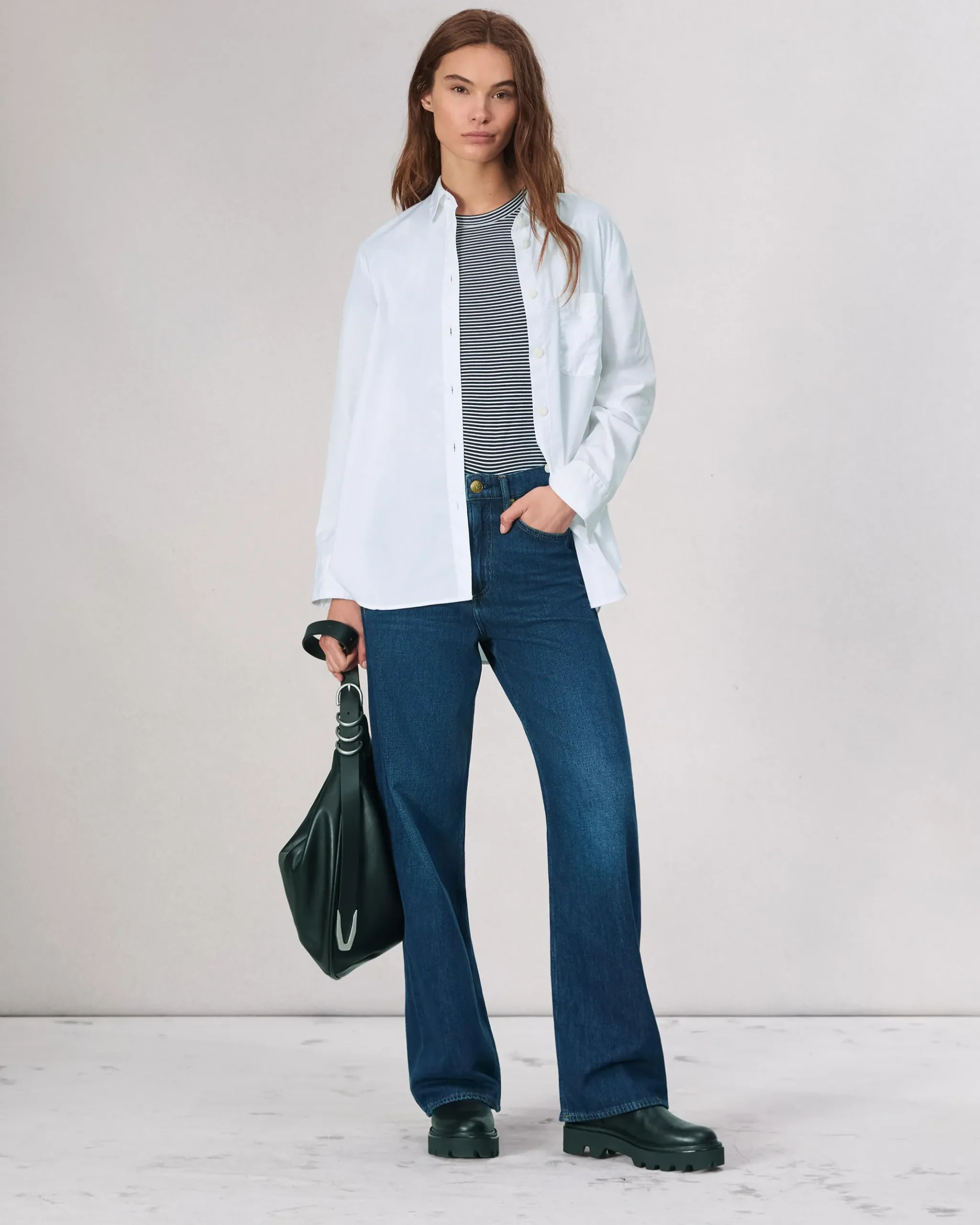 rag & bone Logan Wide-Leg Jean Annalise Cheap