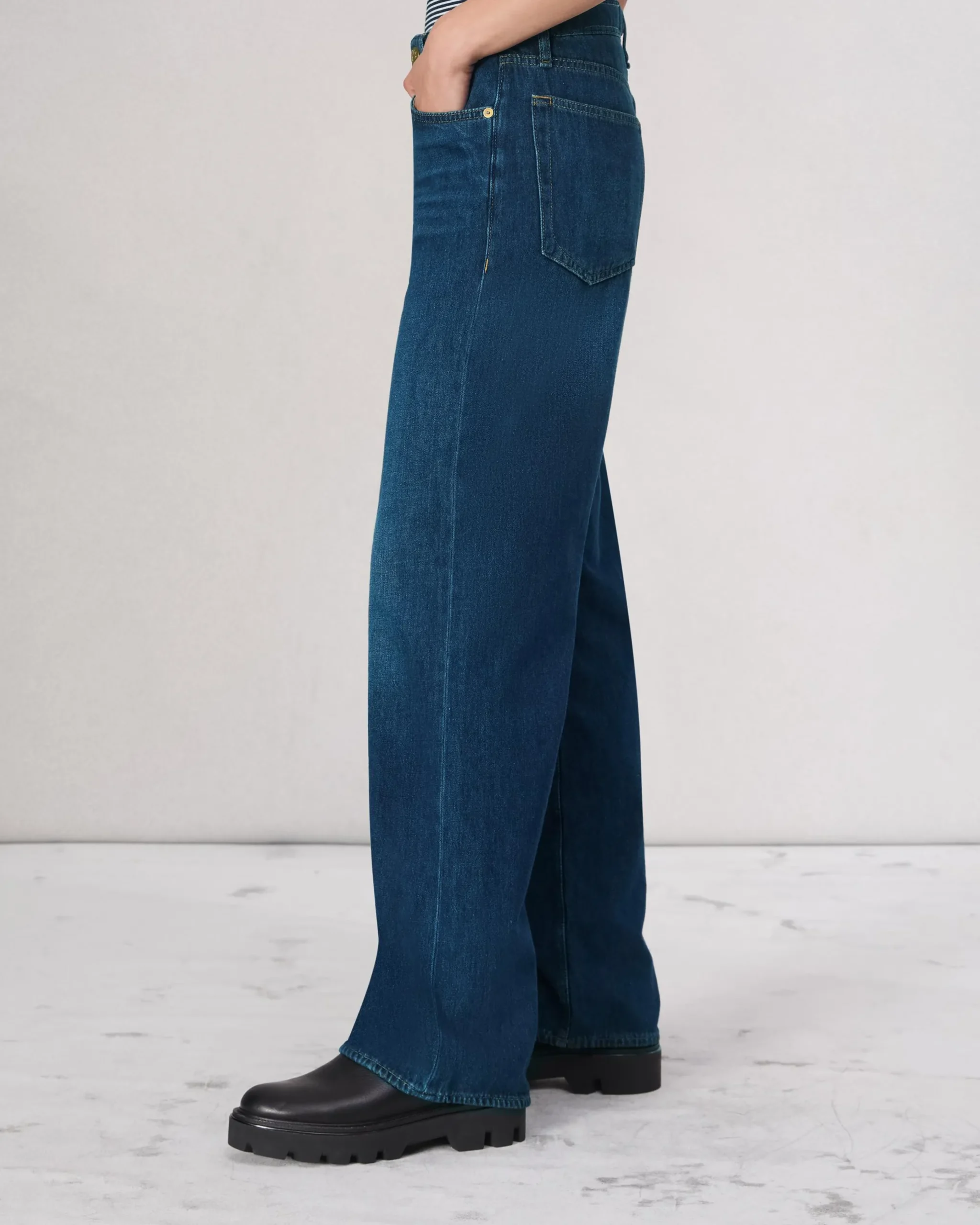 rag & bone Logan Wide-Leg Jean Annalise Cheap