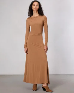 rag & bone Luca Draped Maxi Dress Khaki Cheap