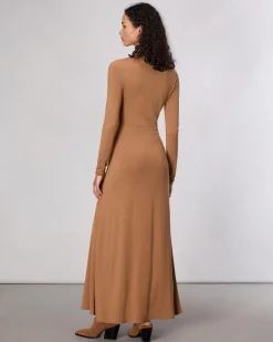rag & bone Luca Draped Maxi Dress Khaki Cheap
