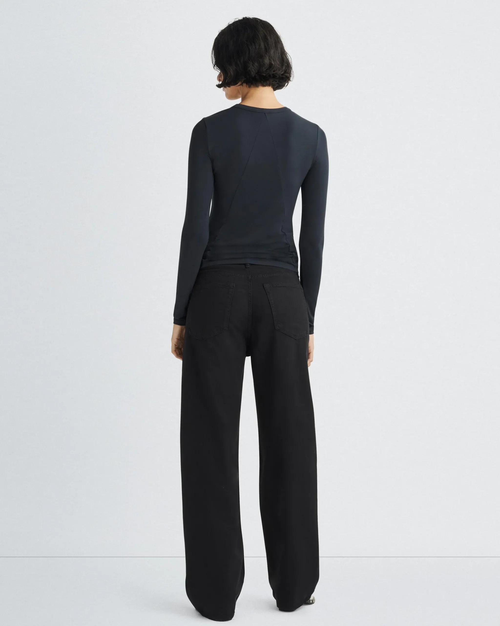 rag & bone Luca Long Sleeve Tee Black Sale