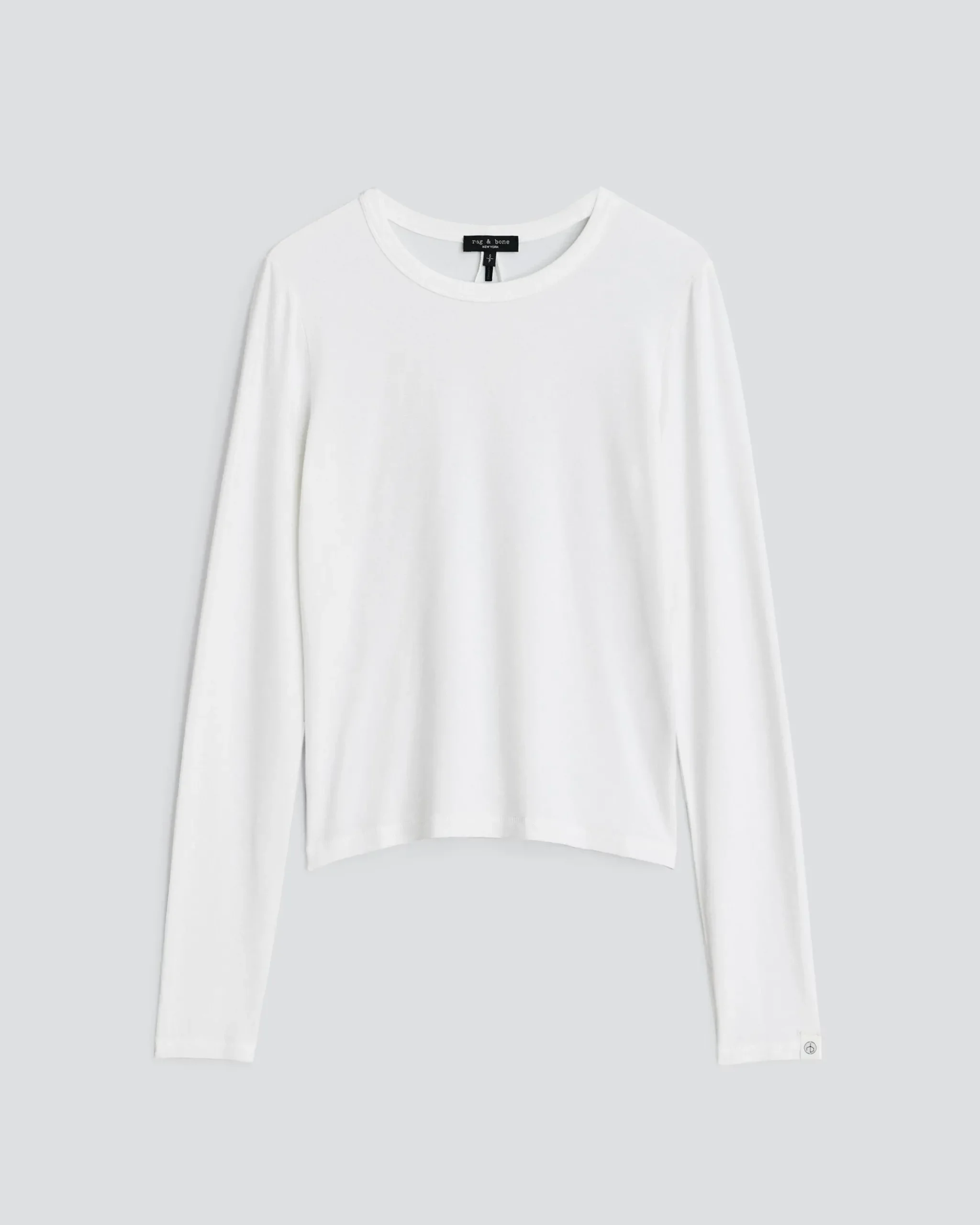 rag & bone Luca Long Sleeve Tee White New