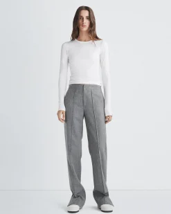 rag & bone Luca Long Sleeve Tee White New