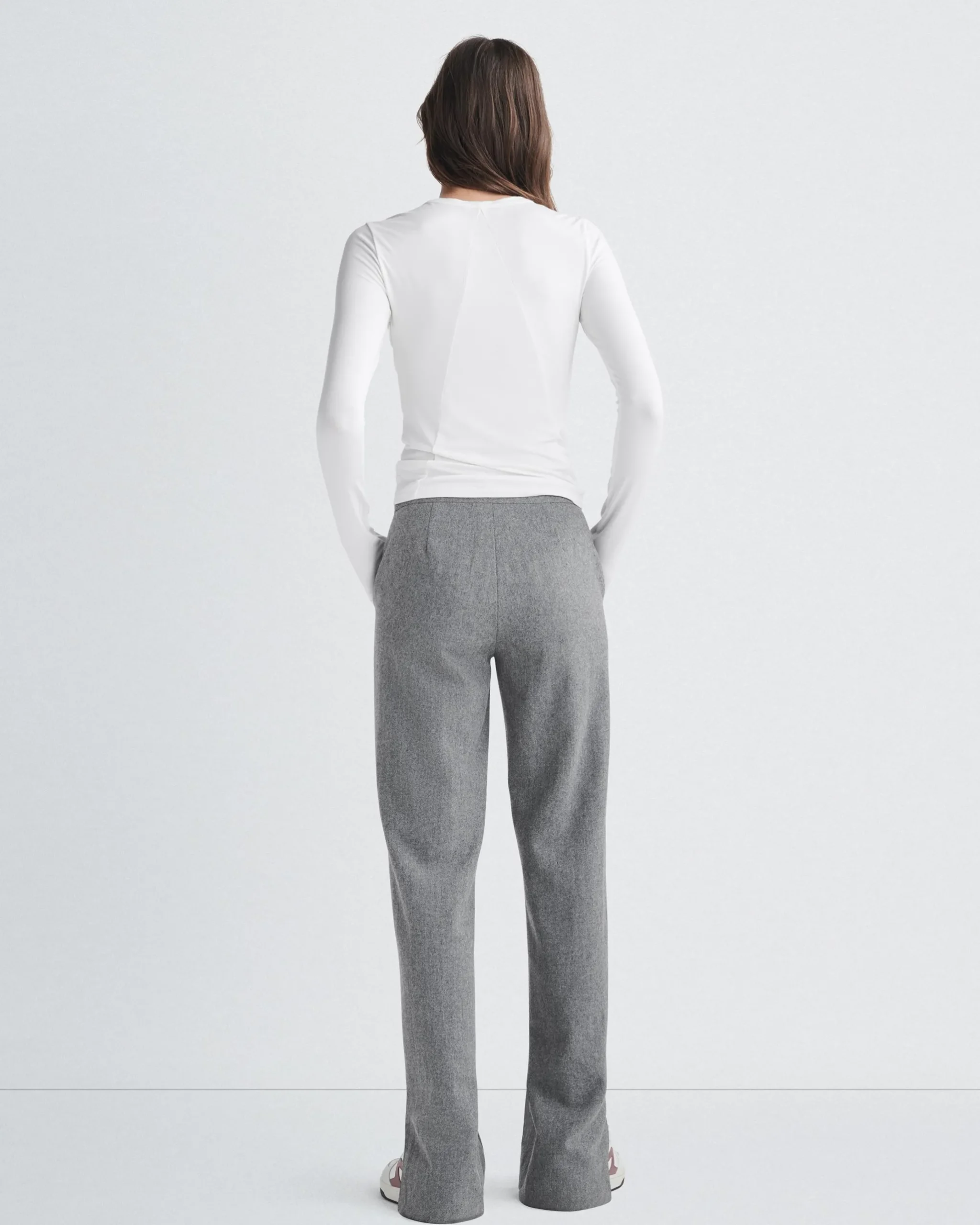 rag & bone Luca Long Sleeve Tee White New