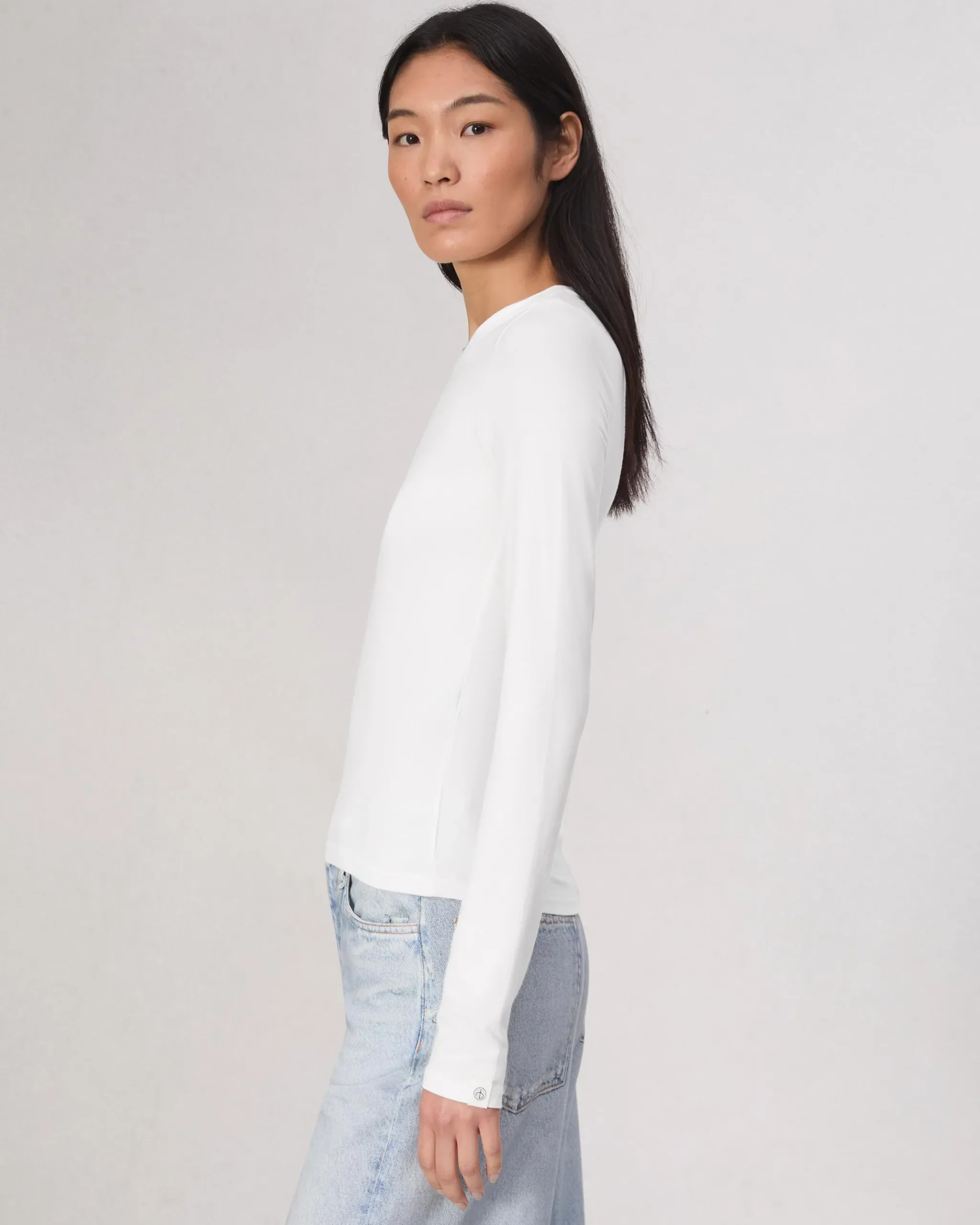 rag & bone Luca Long Sleeve Tee White Online