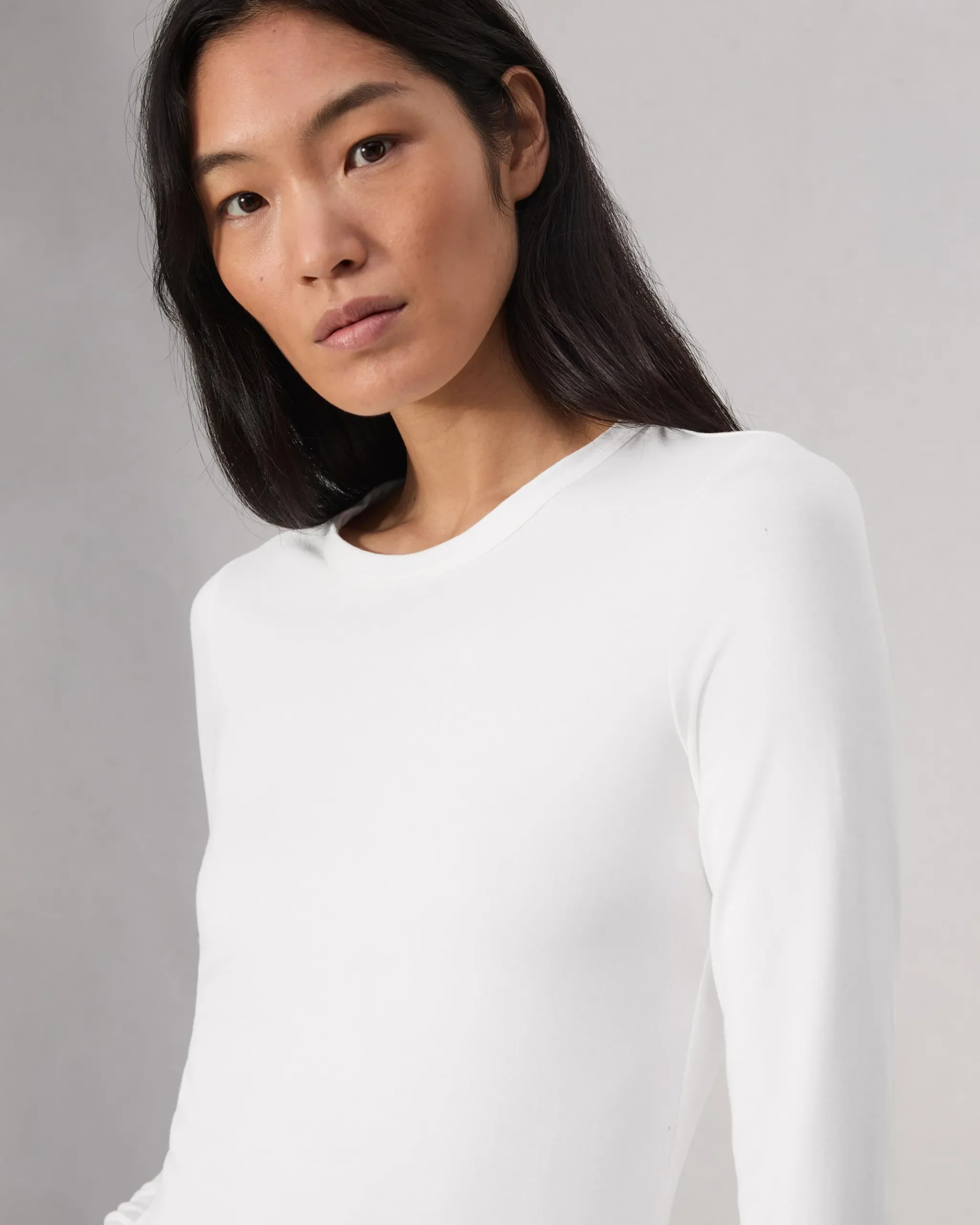 rag & bone Luca Long Sleeve Tee White Online