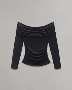 rag & bone Luca Off-Shoulder Top Black Online