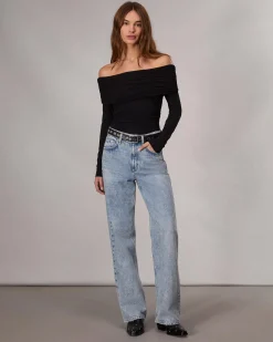 rag & bone Luca Off-Shoulder Top Black Online