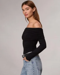 rag & bone Luca Off-Shoulder Top Black Online