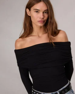 rag & bone Luca Off-Shoulder Top Black Online