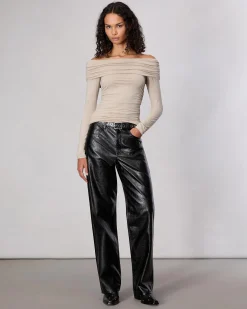 rag & bone Luca Off-Shoulder Top Island Fossil Outlet