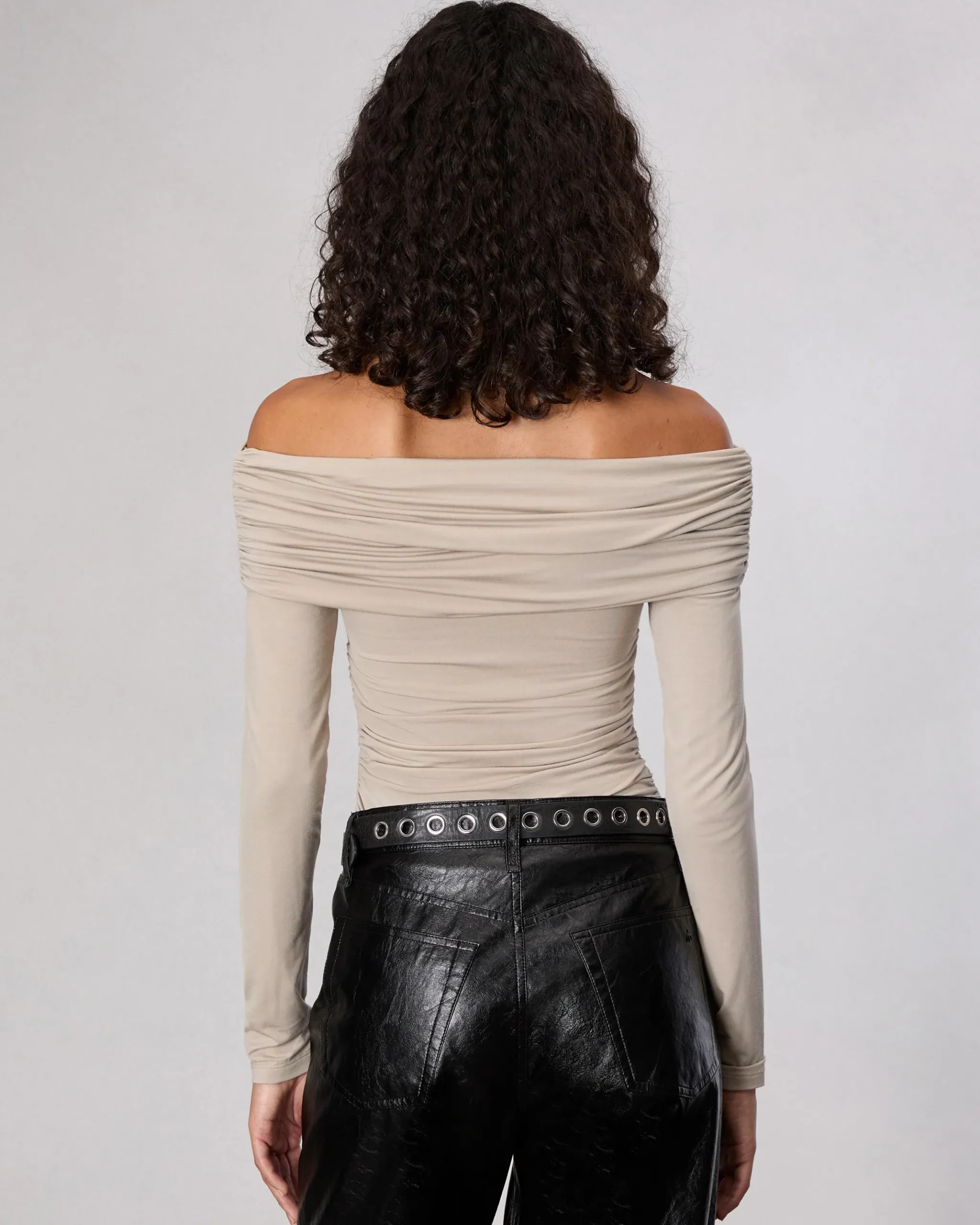 rag & bone Luca Off-Shoulder Top Island Fossil Outlet
