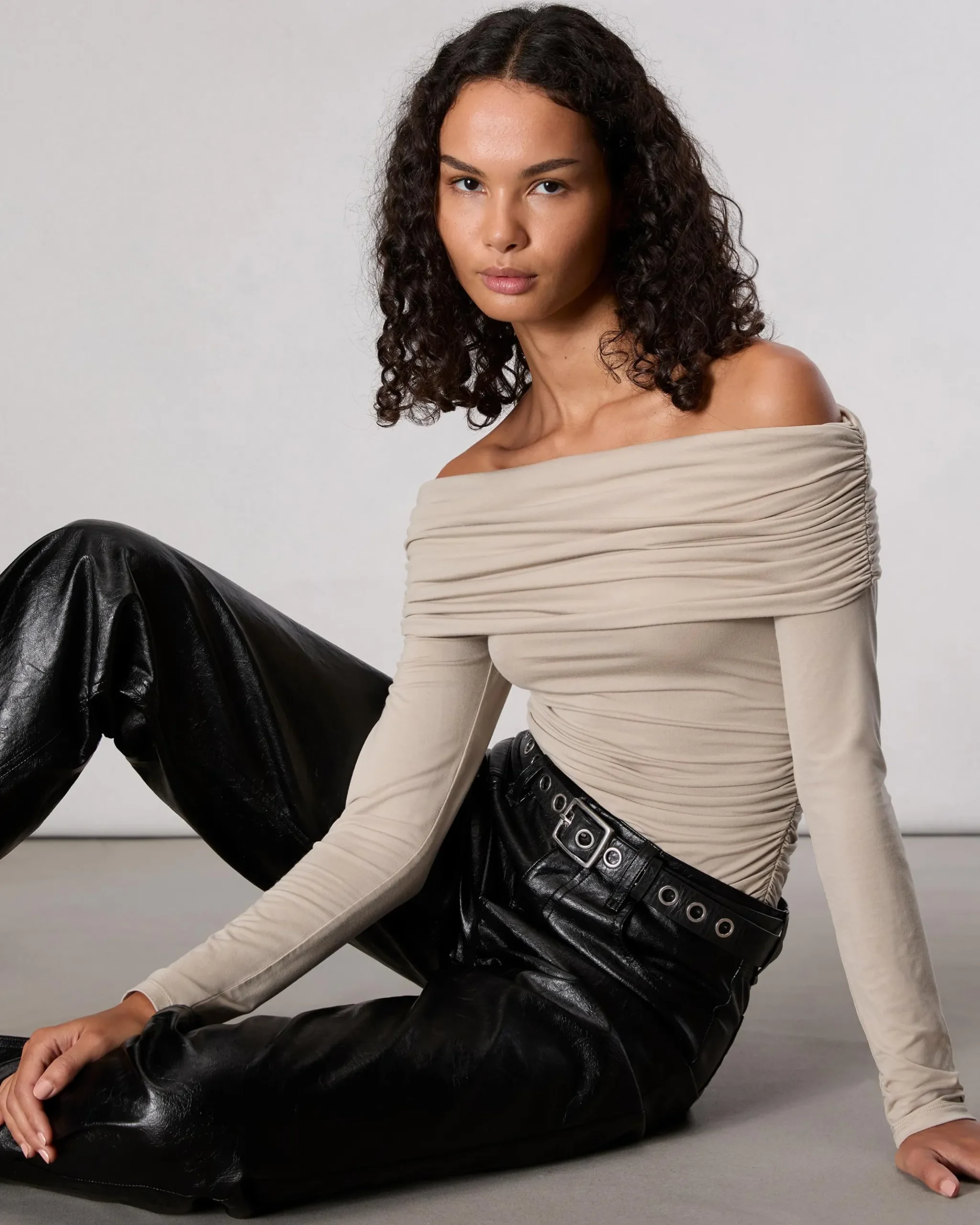 rag & bone Luca Off-Shoulder Top Island Fossil Outlet