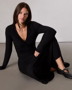 rag & bone Luca Twist Maxi Dress Black Store