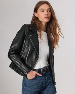 rag & bone Mack Leather Jacket Black Hot