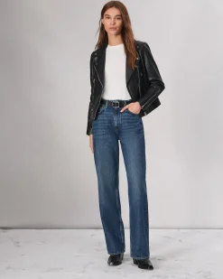 rag & bone Mack Leather Jacket Black Hot