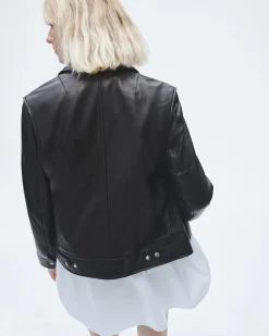 rag & bone Manon Leather Jacket Black Sale