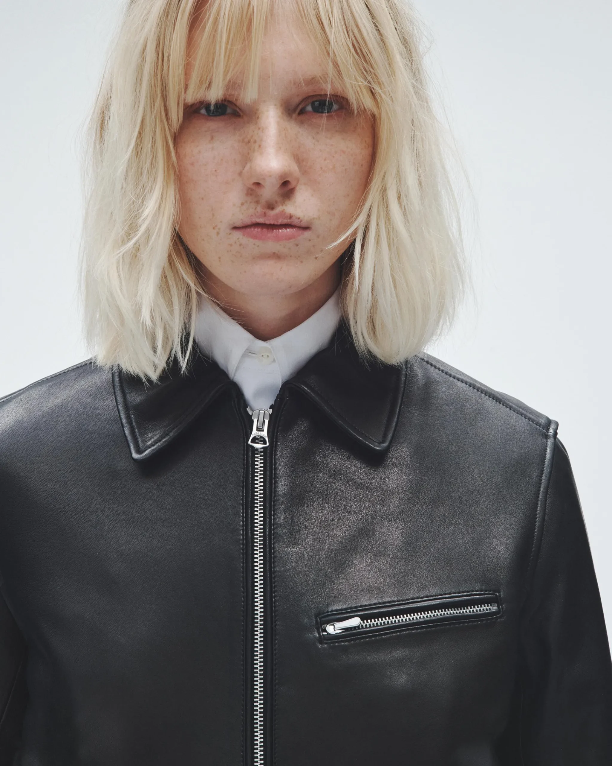 rag & bone Manon Leather Jacket Black Sale