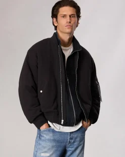 rag & bone Manston Bomber Jacket Black Flash Sale