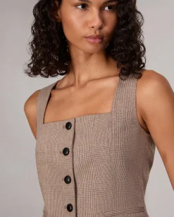 rag & bone Mariana Plaid Vest Camel Plaid Cheap