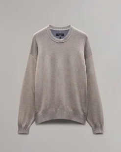 rag & bone Marled Cotton Sweater Grey Multi Shop