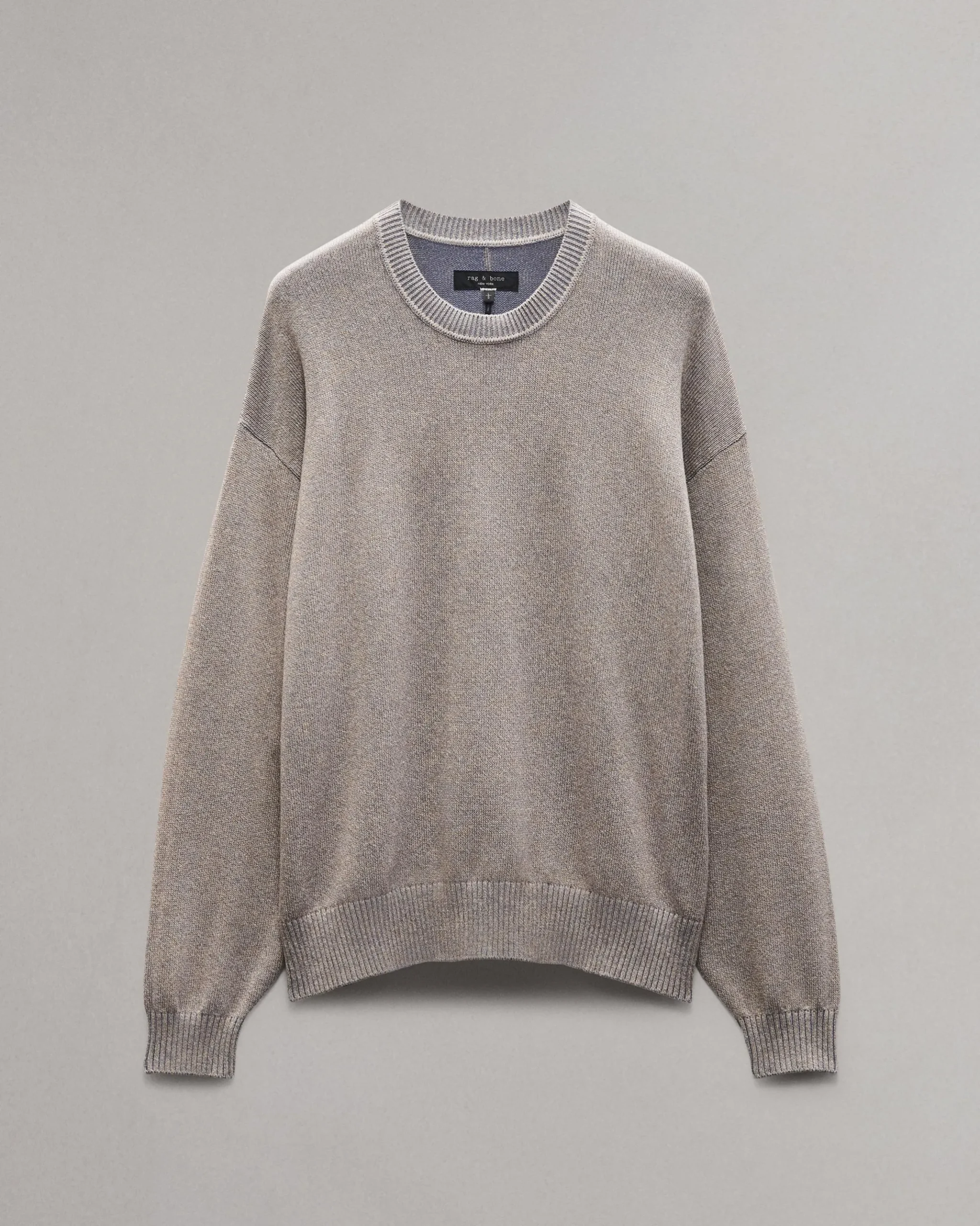 rag & bone Marled Cotton Sweater Grey Multi Shop