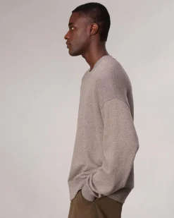 rag & bone Marled Cotton Sweater Grey Multi Shop