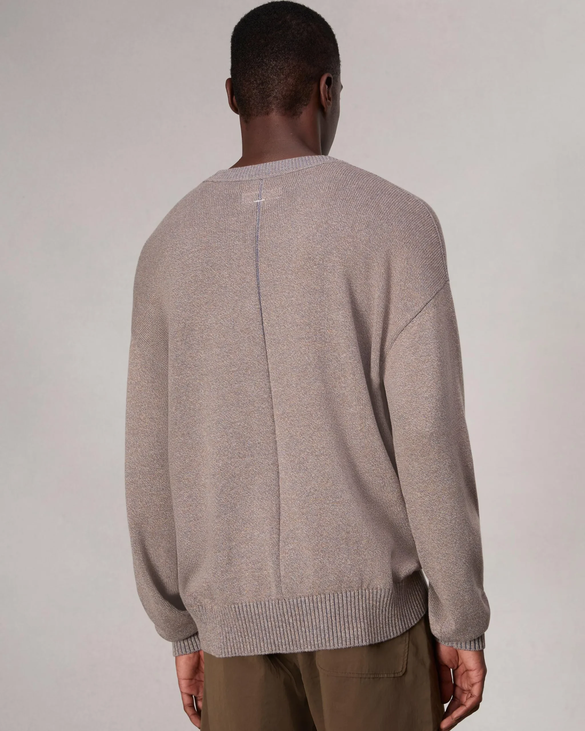 rag & bone Marled Cotton Sweater Grey Multi Shop