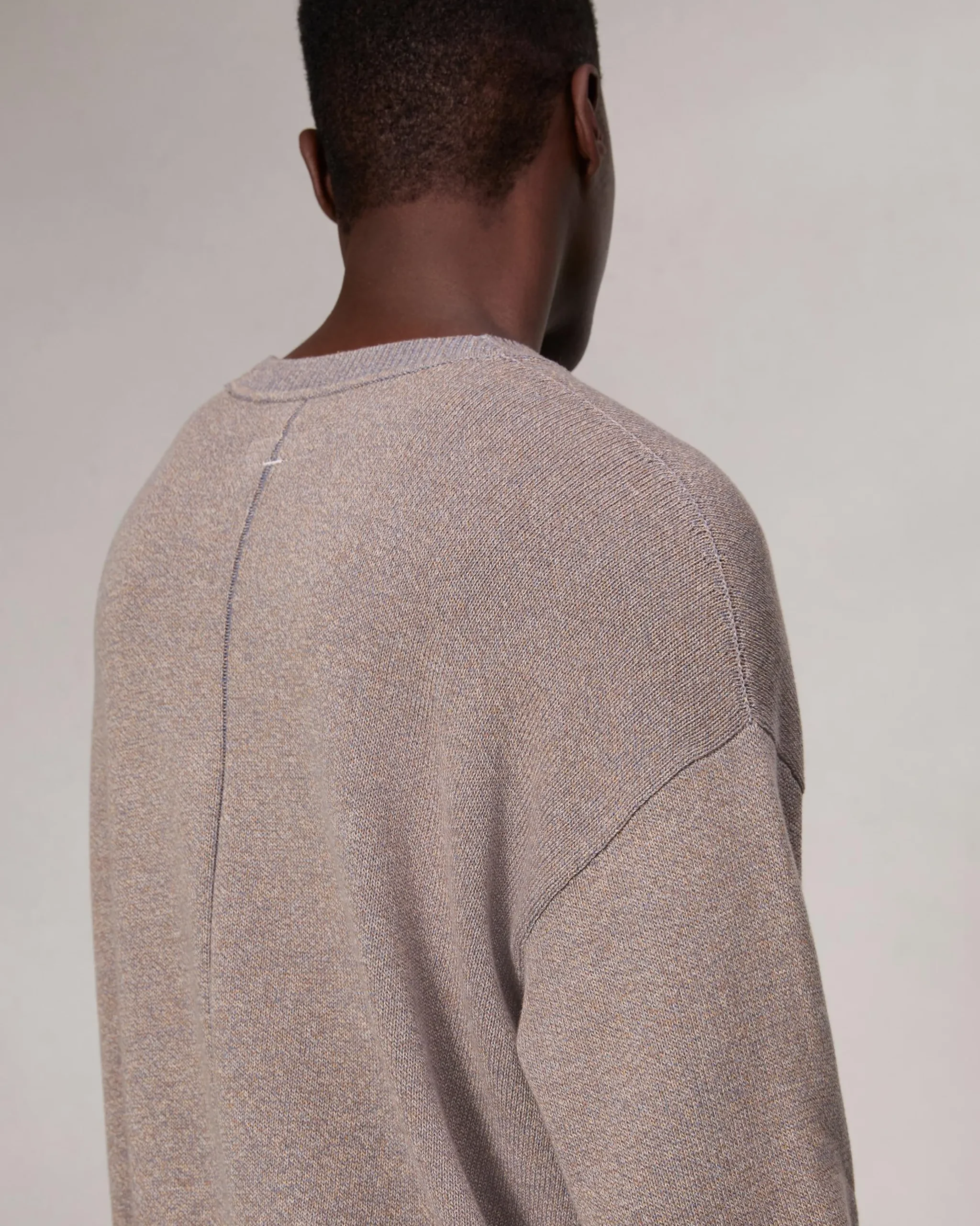 rag & bone Marled Cotton Sweater Grey Multi Shop