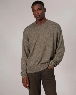 rag & bone Marled Cotton Sweater Army Multi Best Sale