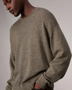 rag & bone Marled Cotton Sweater Army Multi Best Sale