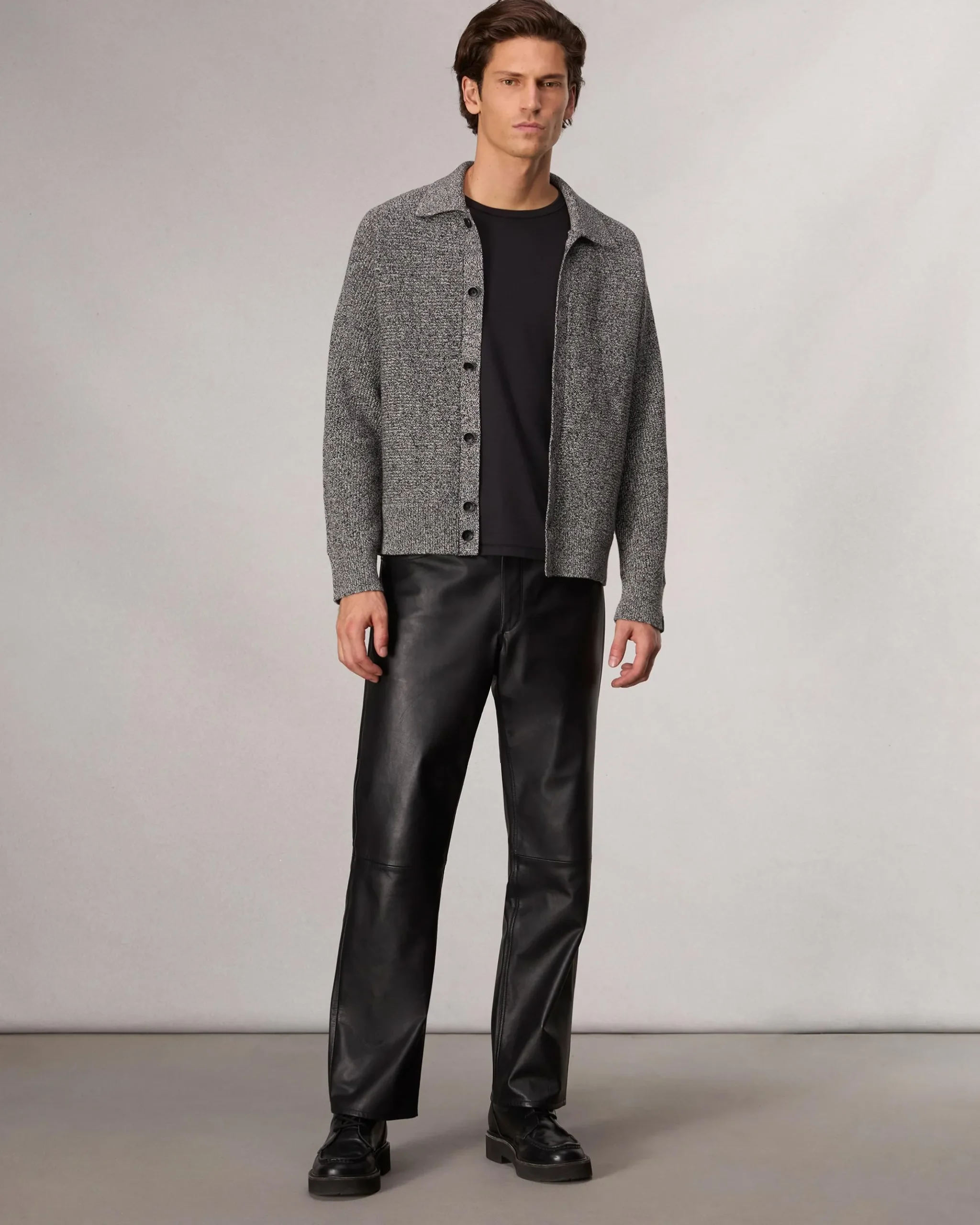 rag & bone Marled Cotton-Blend Cardigan Black Multi Hot