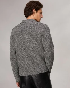 rag & bone Marled Cotton-Blend Cardigan Black Multi Hot