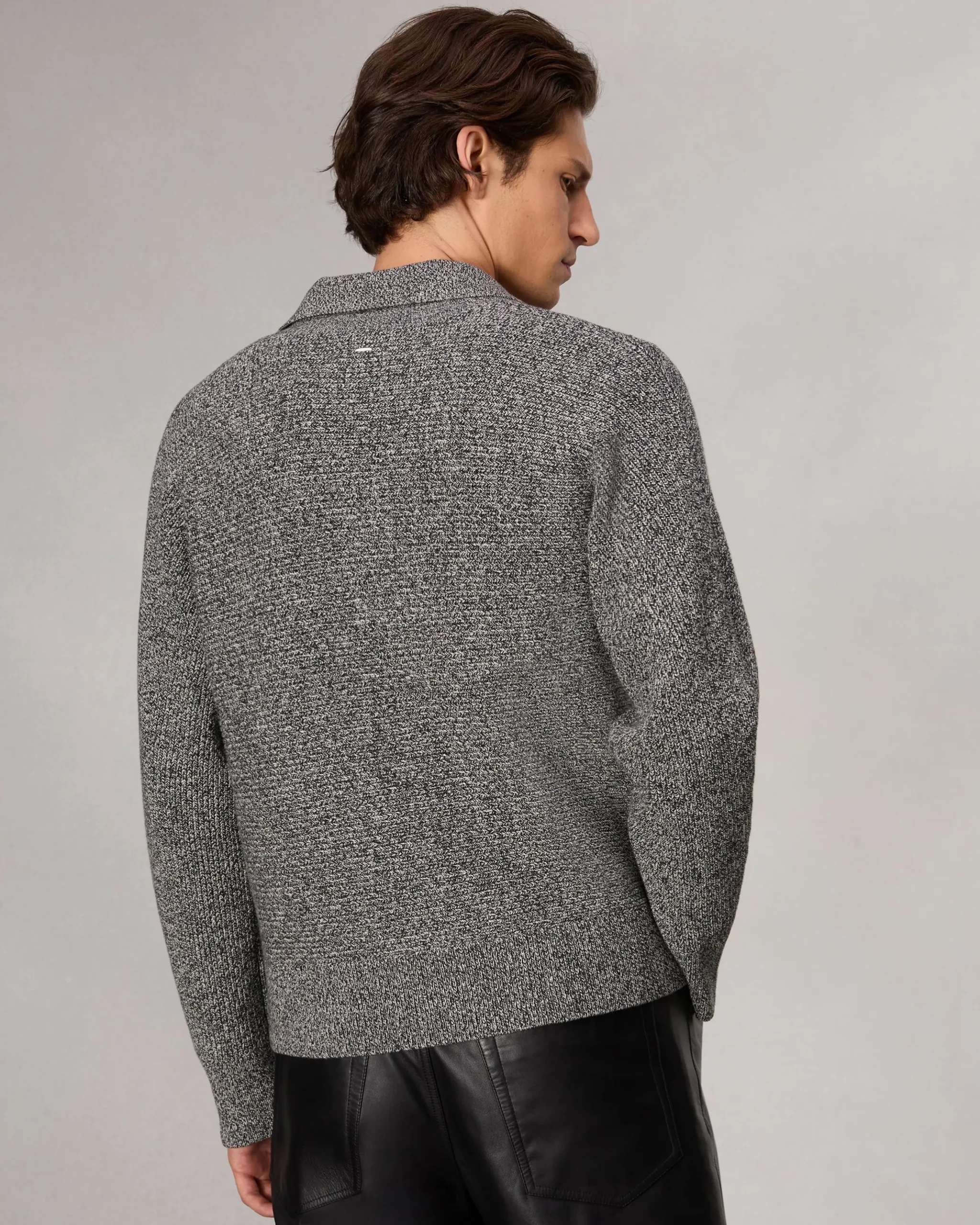 rag & bone Marled Cotton-Blend Cardigan Black Multi Hot