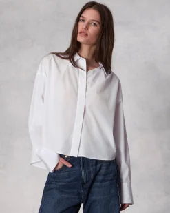 rag & bone Martha Cotton Poplin Shirt White Store