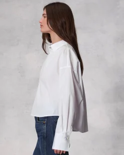 rag & bone Martha Cotton Poplin Shirt White Store