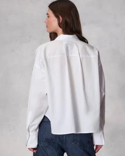 rag & bone Martha Cotton Poplin Shirt White Store