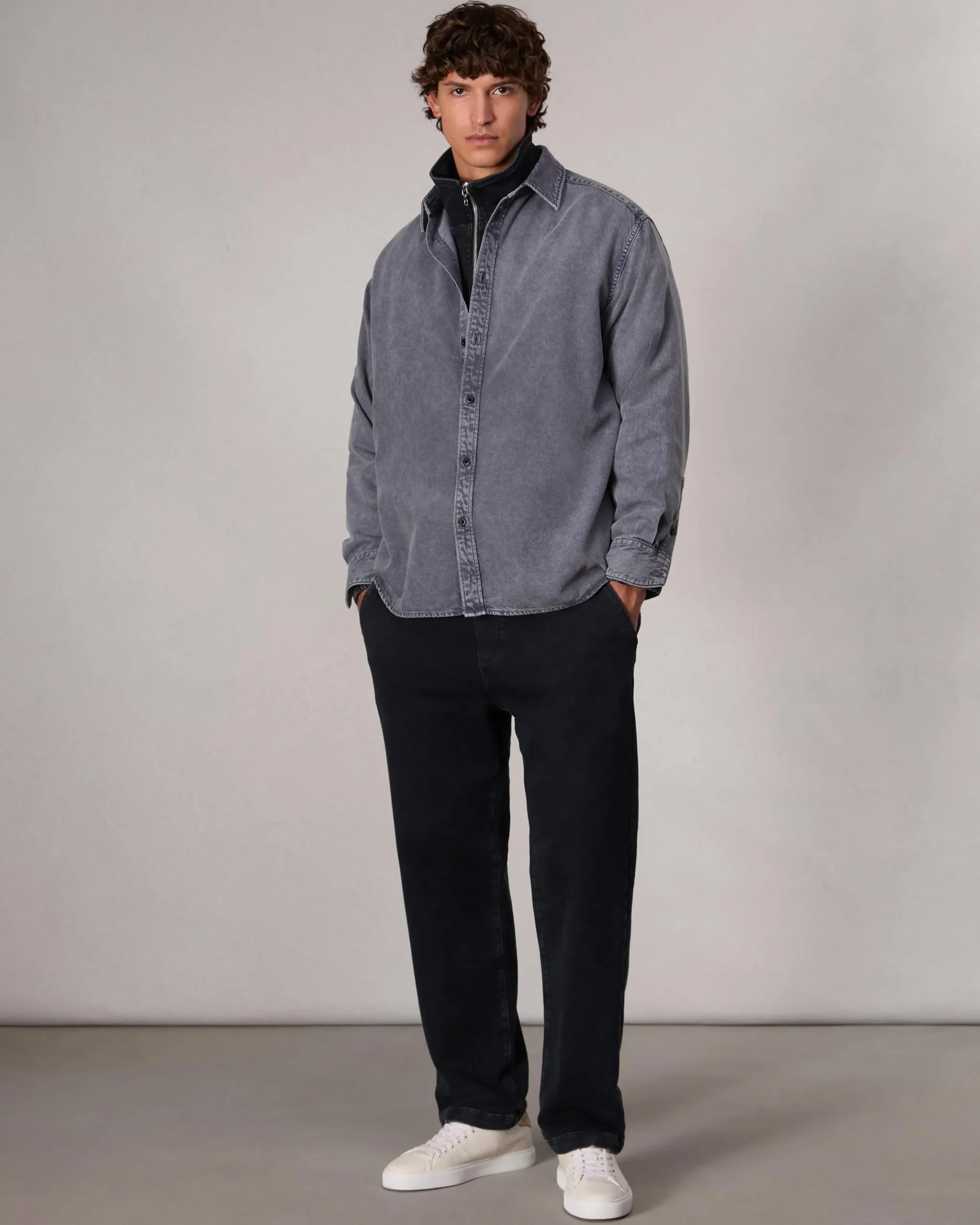 rag & bone Matthew Denim Shirt Aged Indigo Clearance