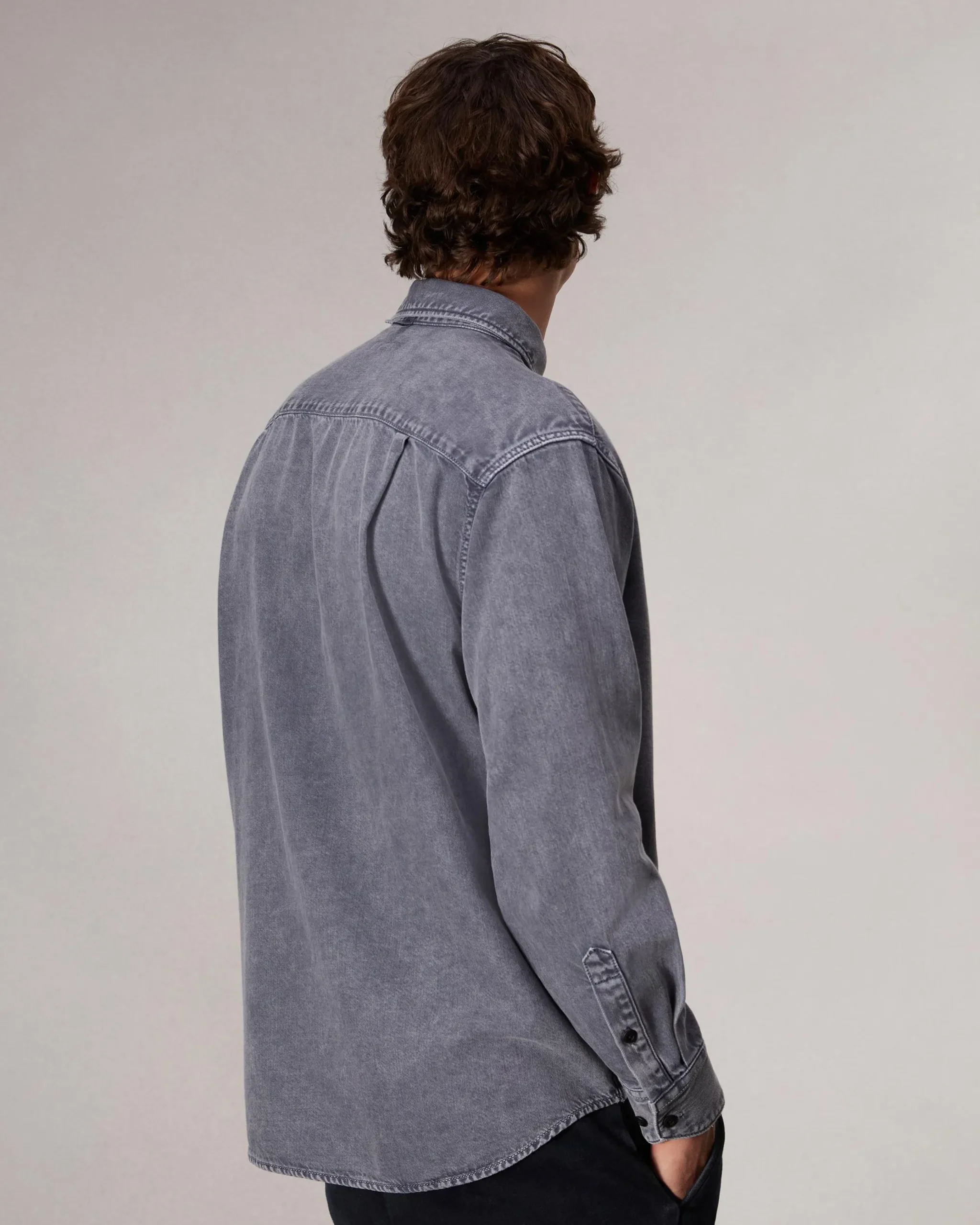 rag & bone Matthew Denim Shirt Aged Indigo Clearance