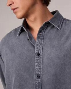rag & bone Matthew Denim Shirt Aged Indigo Clearance