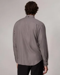 rag & bone Matthew Striped Shirt Grey Stripe Clearance