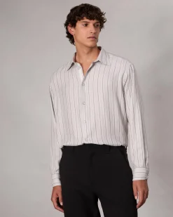 rag & bone Matthew Striped Shirt White Stripe Discount